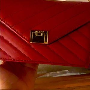 Red Aldo cross body purse